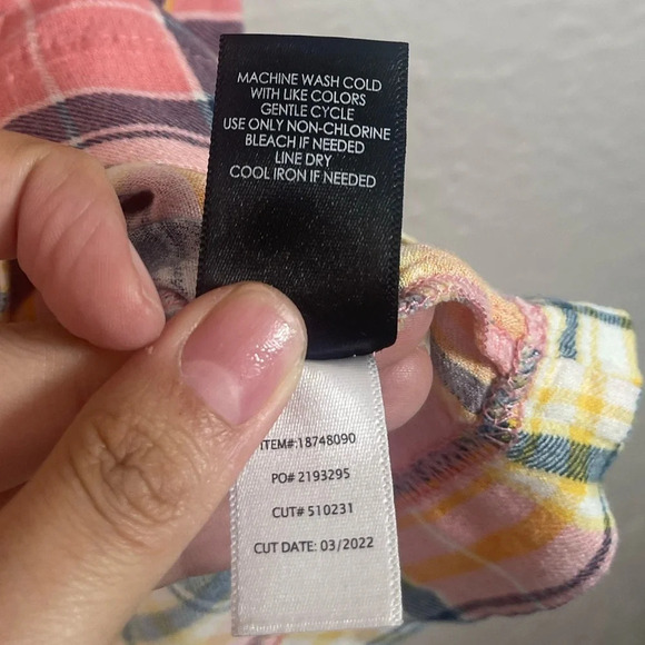 Torrid Plaid Button Down Front Square Neck Babydoll Blouse Women’s US 2X - Picture 8 of 11